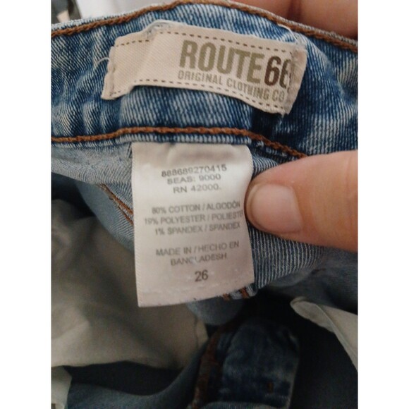 Route 66 Womans Jeans Size 26 Waist  Blue Skinny See Knees - Picture 9 of 10